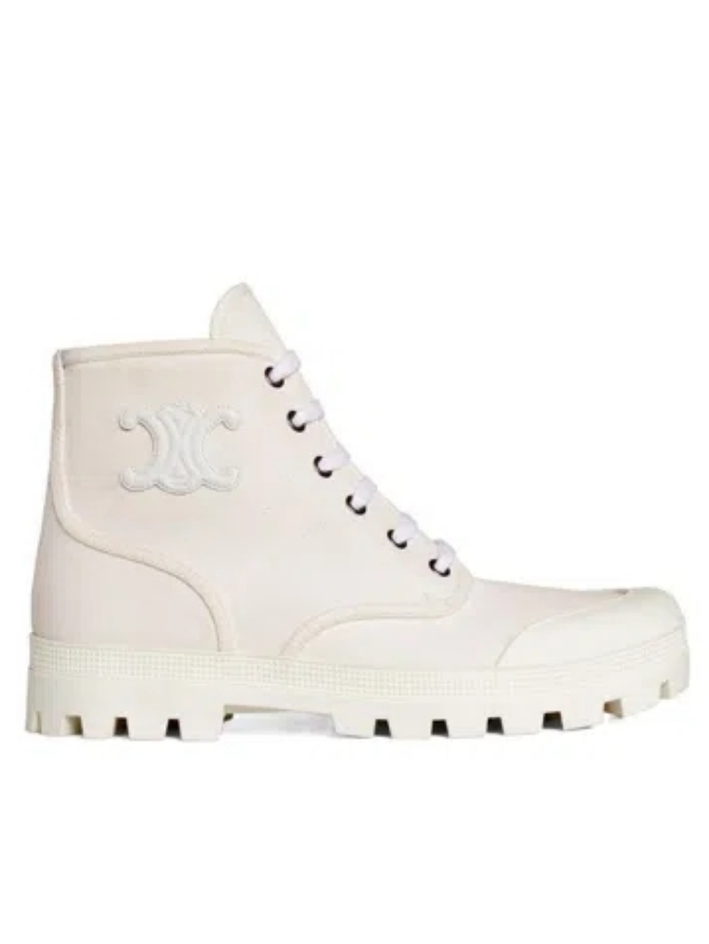 NEW CELINE PATAPANS CANVAS LACE UP BOOTS
